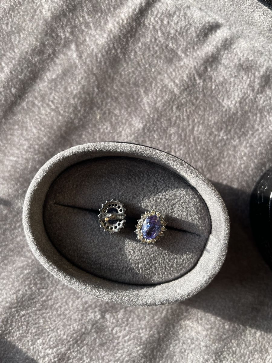 Orecchini pendenti & Orecchini a lobo: Wunderschöne Tanzanite Ohrringe mit Diamanten – Nuovo (secondo la descrizione) da Zürich venduto da fam_mww6 1