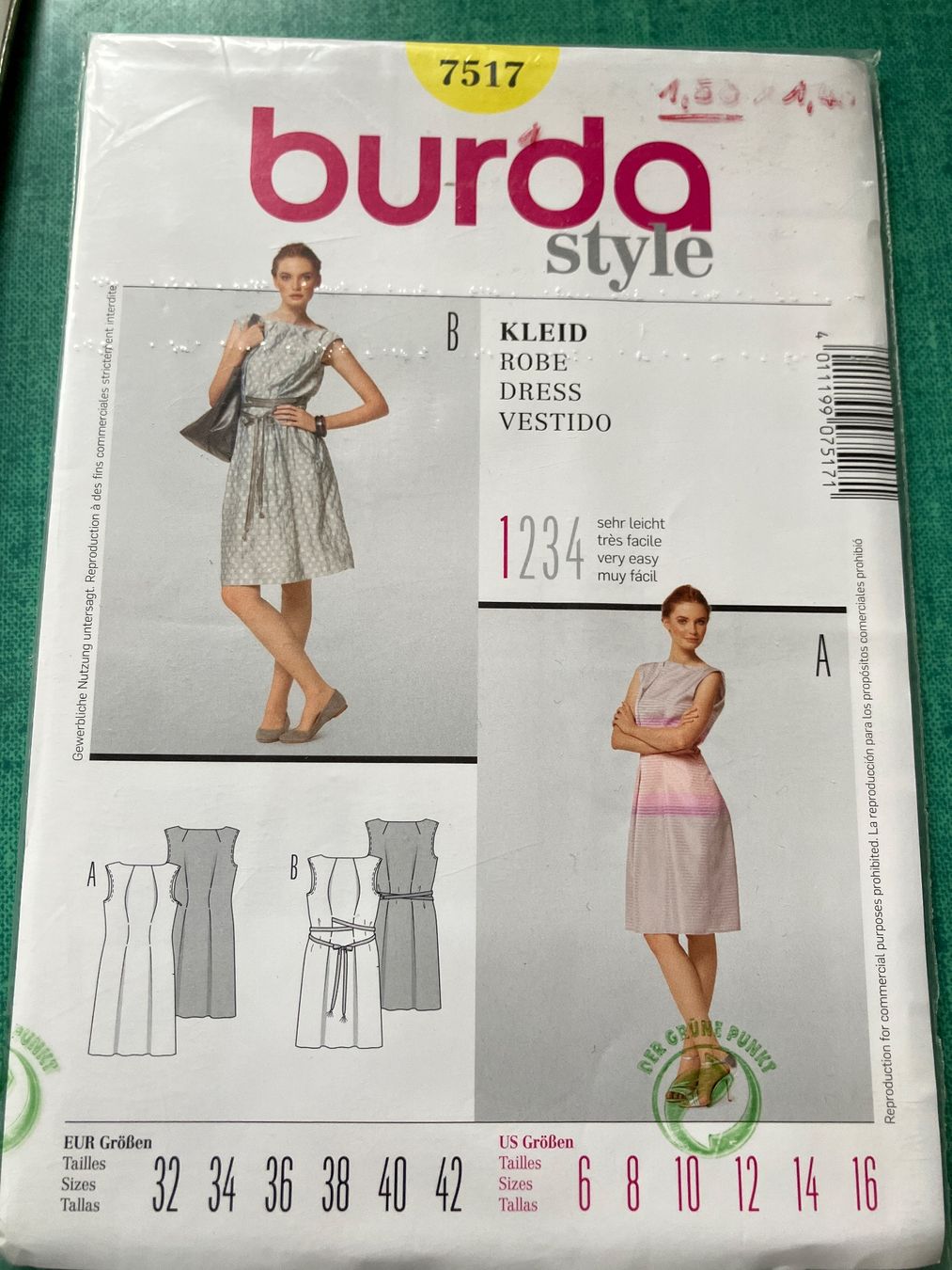 Schnittmuster: Burda Style 7517 Kleid Damengrössen 32-42 – Neu und originalverpackt aus Utzenstorf von mrs_peel