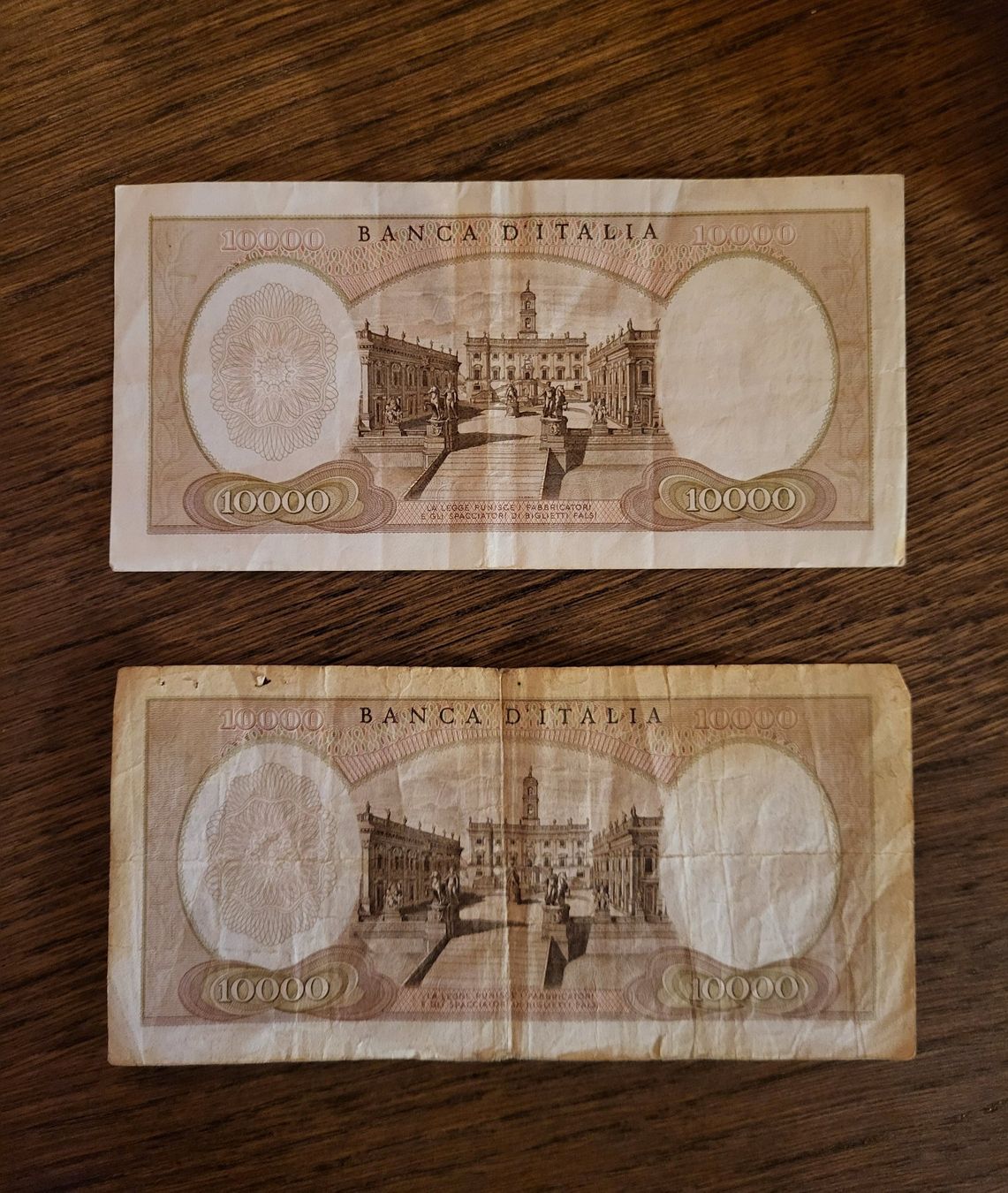 2x rares Italienische 10000 Lire Banknote von 196x (Gebraucht) in ...
