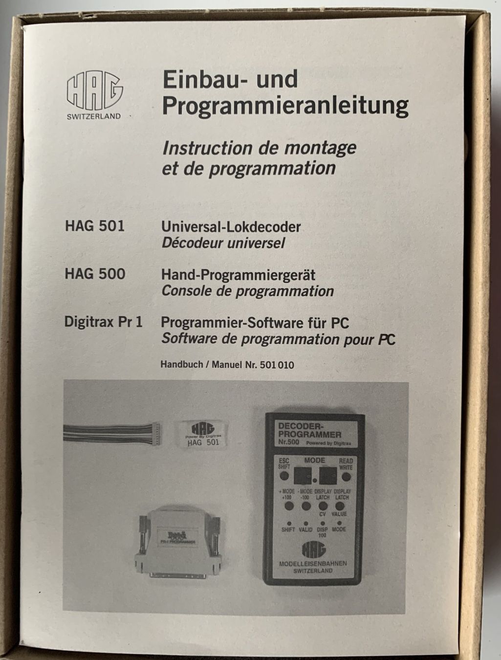 Hag Trains électriques: HAG Nr. 500 Programmiergerät Lokdecoder – D'occasion à Volketswil par zwitsch33 1