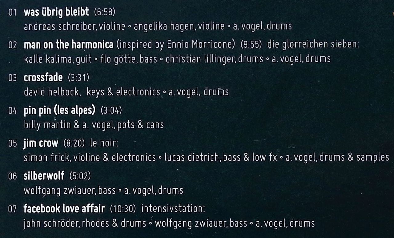 CD: CD VOGELPERSPEKTIVE VOL. 1 / Jazz Alfred Vogel 2011 – Usato da Oberriet SG venduto da Manick 4
