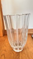 Kristallvase geriffelt transparent guter Zustand