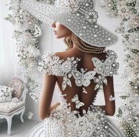 Diamond Painting: elegante Dame 30x30cm