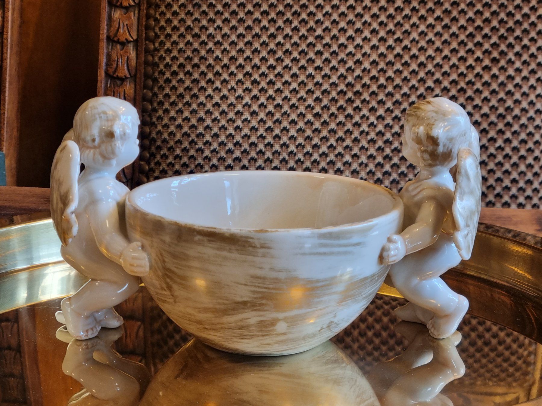 Ciotole: Keramik Dekoschale mit Putti Engeln – Usato da Scharnachtal venduto da devin03 2