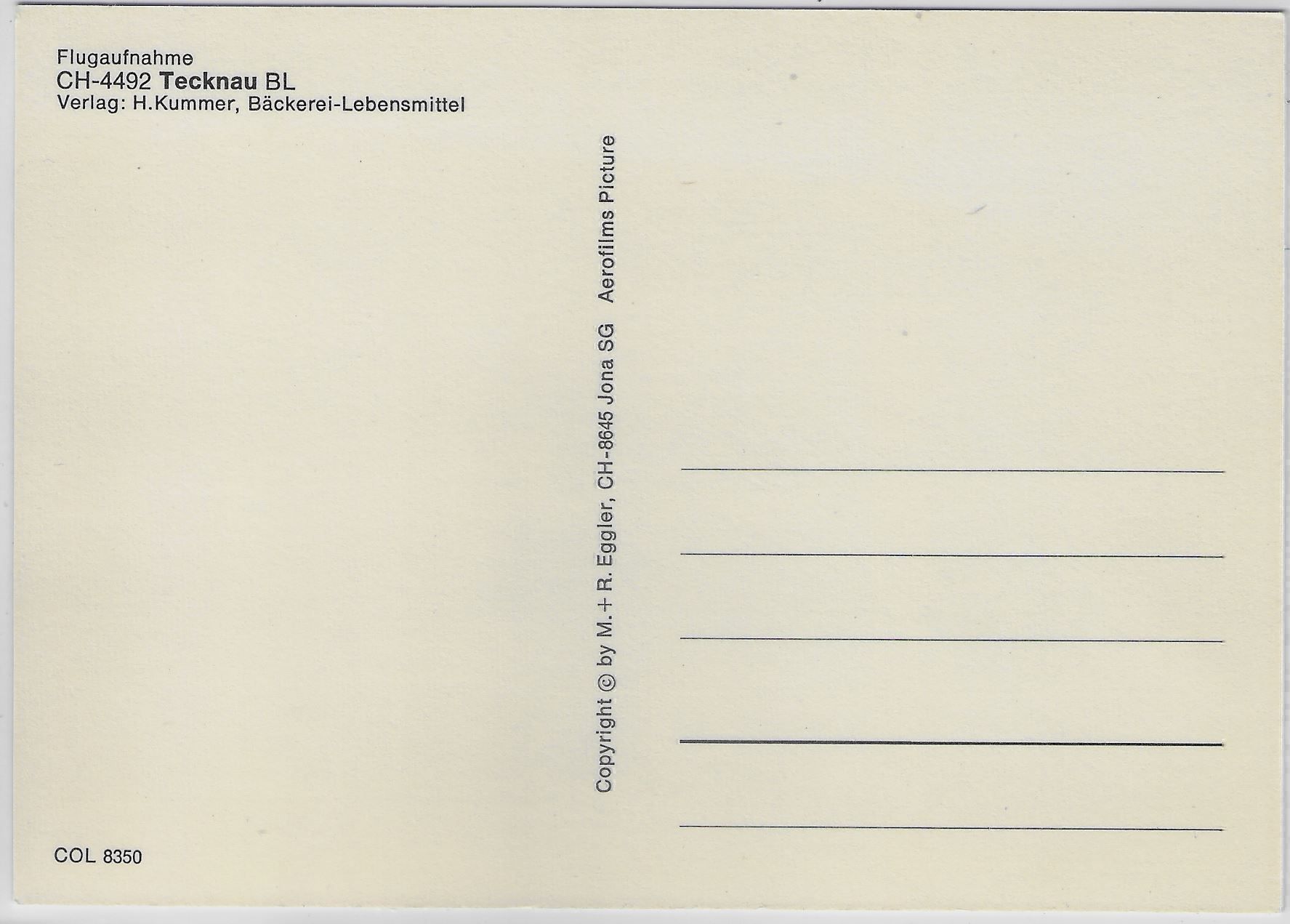 Cartoline postali: Flugaufnahme Tecknau BL – Antico da Ettingen venduto da Kartenplanet 1