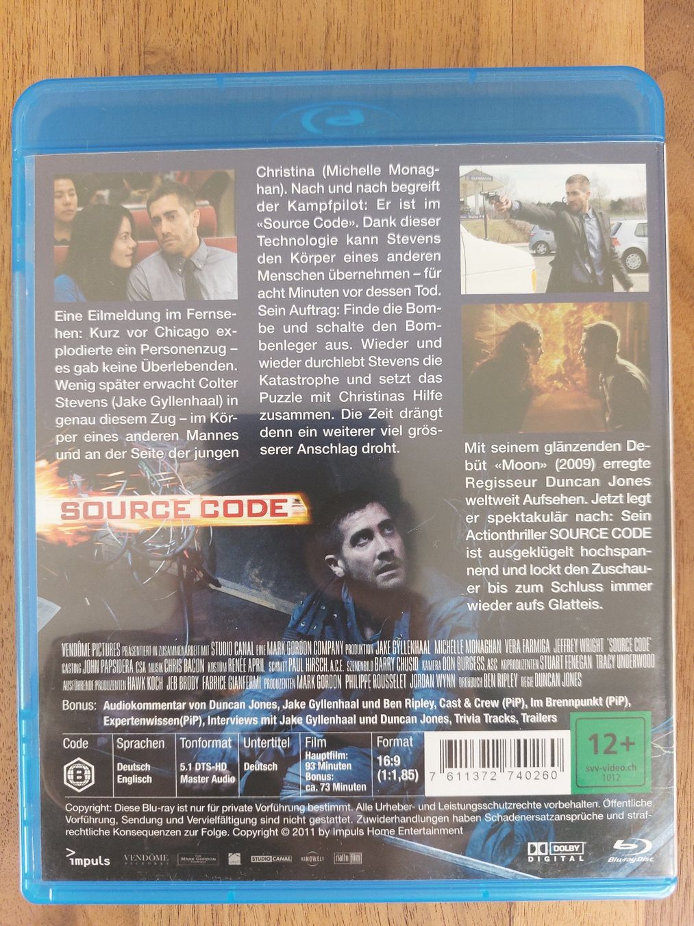 Tutti i DVDs: Blu Ray - Source Code – Usato da Rheinfelden venduto da Onyx74 1