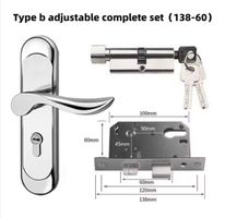 Serrure de porte en acier inoxydable de porte intérieure