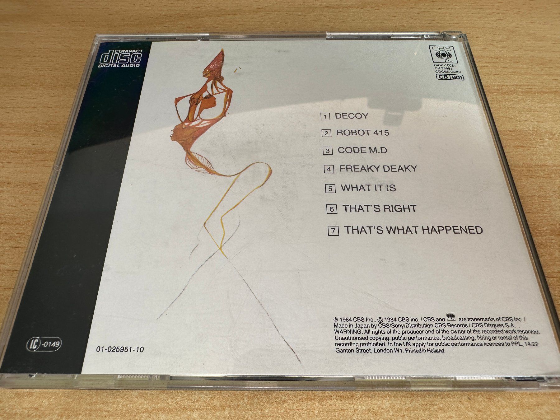 CD: I5 Miles Davis – Decoy – Usato da Rikon im Tösstal venduto da Alpenmutz 1