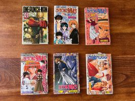6 Mangas Rurouni Kenshin & One Punch Man, super Zustand