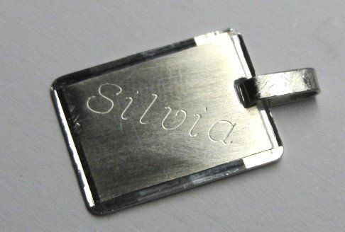 Ciondoli: Vintage Anhänger Silber 835 Name Silvia – Usato da Ermatingen venduto da Decovin