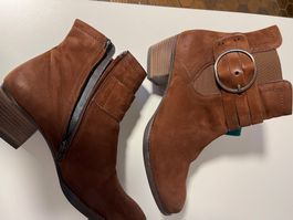 Paul Green Leder-Stiefeletten Gr. 4,5 (ca. EU 37,5)