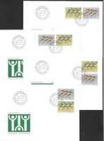 8 FDC Z42 - Z45 plus Dreierstreifen 8 Werte ET 11.3.1971