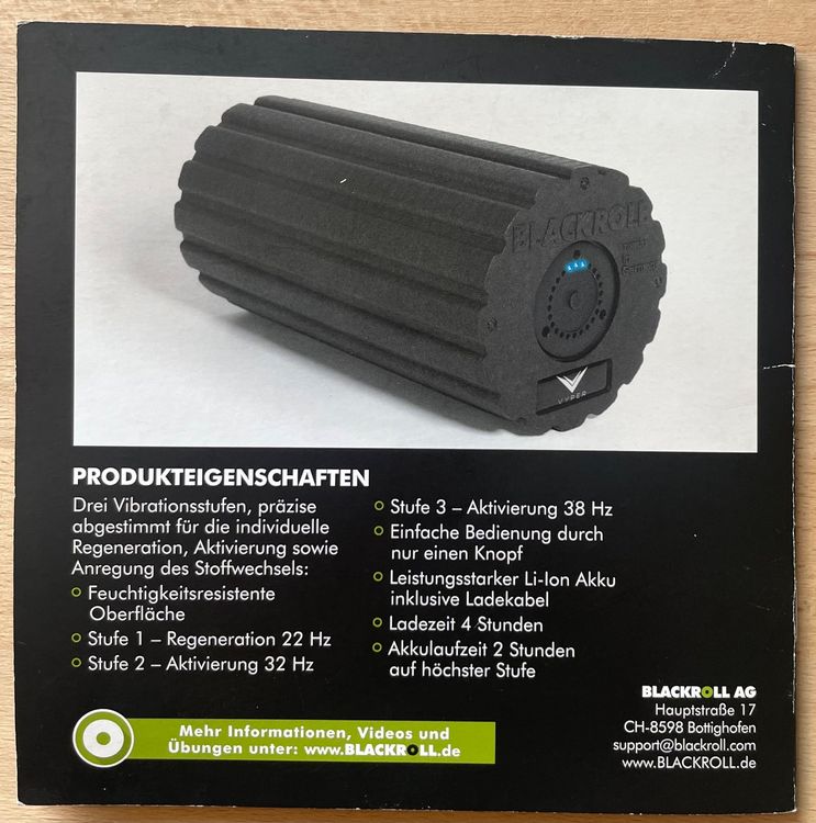 Massagerolle Blackroll 2.0 Vyper by Hyperice Kaufen auf Ricardo