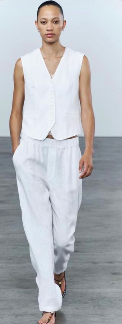 Zara Pantaloni: Zara Leinhose Weiss S – Nuovo (secondo la descrizione) da Zumikon venduto da nat_96zs
