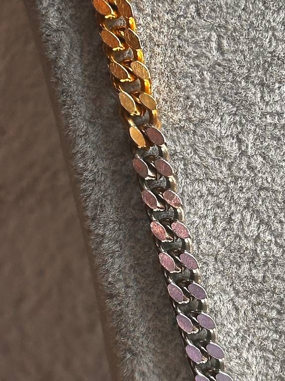Catenine: Vintage Panzerkette gold/silber – Usato da Basel venduto da bellespirit 1