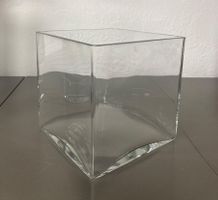 Glas Kubus/ Zylinder Vase / Schale