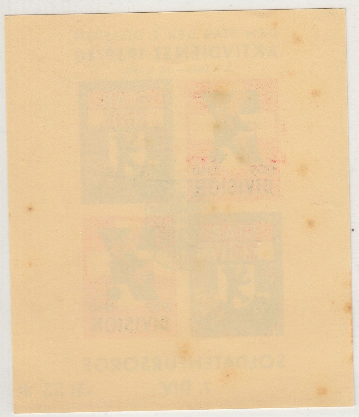 Tous les timbres: Kommandostab 63C/6** 7.Division Kat.800.- – D'occasion à Herrliberg par Lfrifda 1