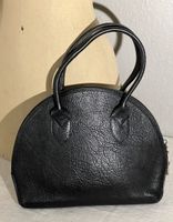 Sac à main Nathalie LAUDON Paris. Cuir noir, vintage 80s