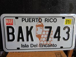 US Kennzeichen Puerto Rico