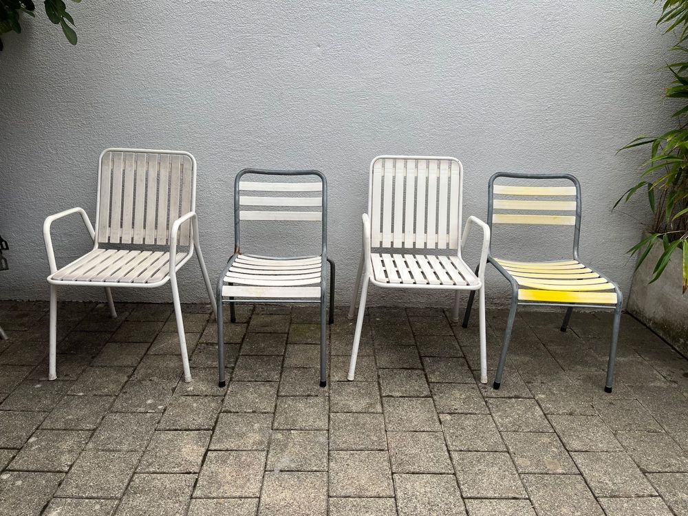 Vier vintage Gartenstühle Schaffner Bigla Säntis ??? Kaufen auf Ricardo