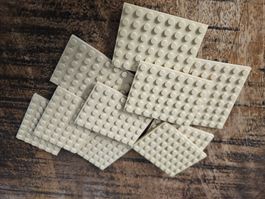 lego 3036 lot de 10 pièces Tan Plate 6 x 8