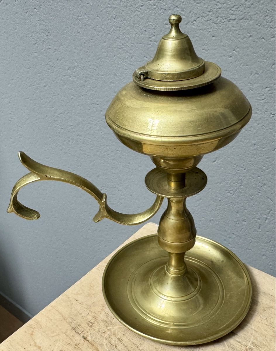 Lampes: Kleine antike Öllampe Messing 19 cm – D'occasion à Rothrist par Luckywinner 3