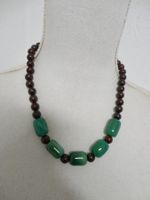 Halskette Mahagoni-Obsidian/ Achat