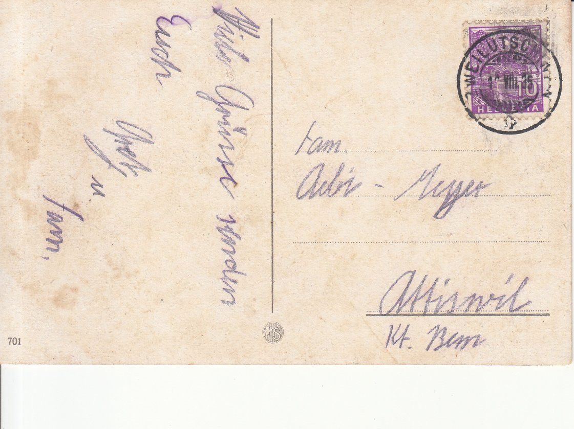 Cartoline postali: Wetterhorn 1935 – Usato da Bürglen TG venduto da StampGraf 1