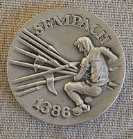 Silbermedaille 1970, Schlacht bei Sempach 20g/900 Silber