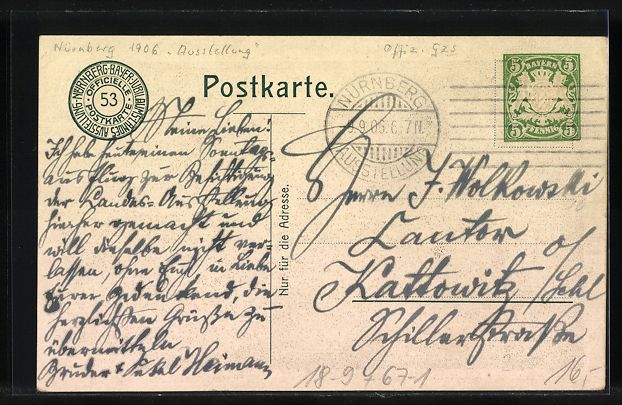 Cancelleria postale: Nürnberg, Bayerische Jubiläums-Landesa – Usato da Berlin venduto da bartko-reher 1