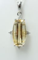 3,9 Carat Design Citrin Anhänger Sterling Silber