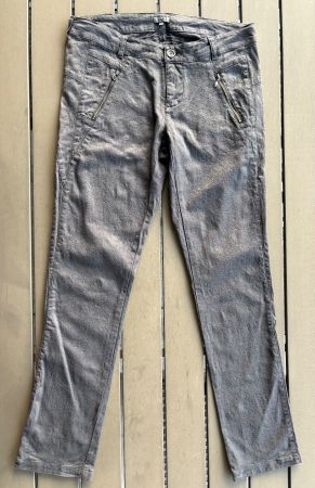 NILE 5-Pocket NILE, Jeans-Hose, Gr. L, Brokat-Look, schwarz