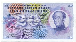 Schweiz Suisse 20 Franken 23.12.1965 Ikle Serie 49L