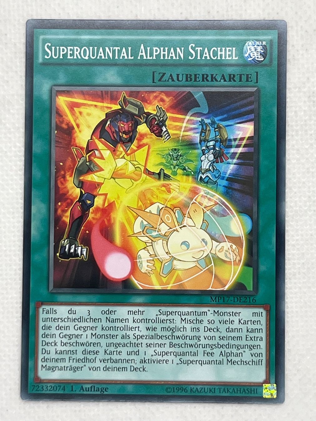 Yugioh Carte collezionabili: Yu-Gi-Oh! Superquantal Alphan Stachel MP17-DE216 Deutsch Com – Usato da Hinterkappelen venduto da Kim1992