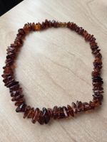 Wunderschöne Cognac Farbene Bernstein Kette Länge 49cm 