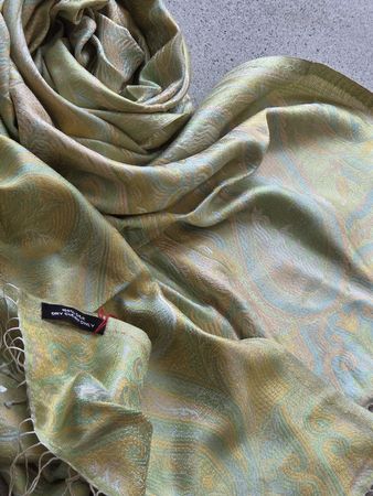 Pashmina, Seidenschal gewoben, 55 x 185