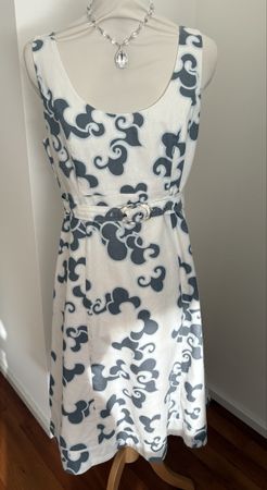 Oxmo Sommer Party kleid M 38 40 weiss grau
