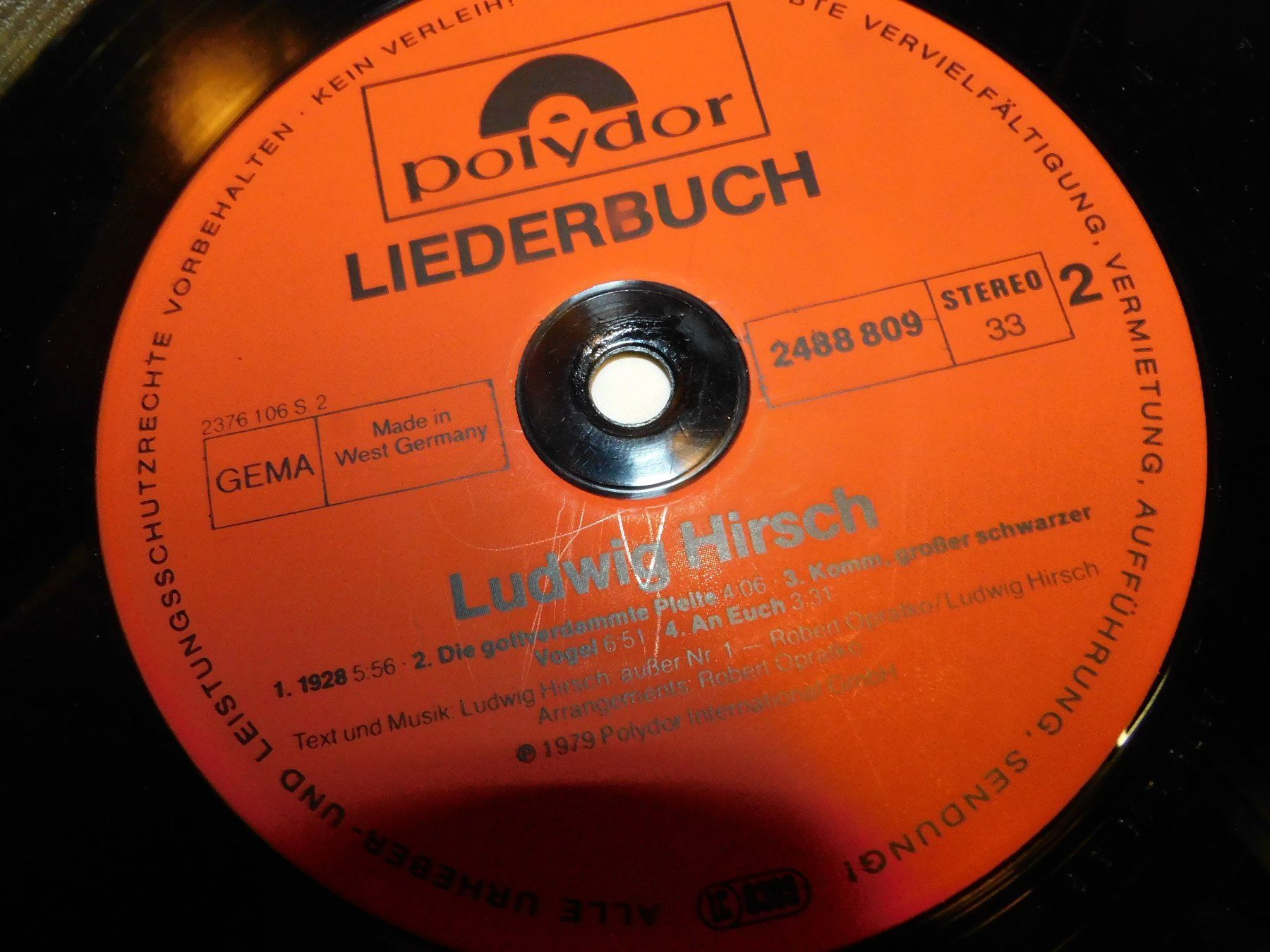 Dischi in vinile: Schallplatte Ludwig Hirsch Liederbuch 1979 – Usato da Sursee venduto da 76 3