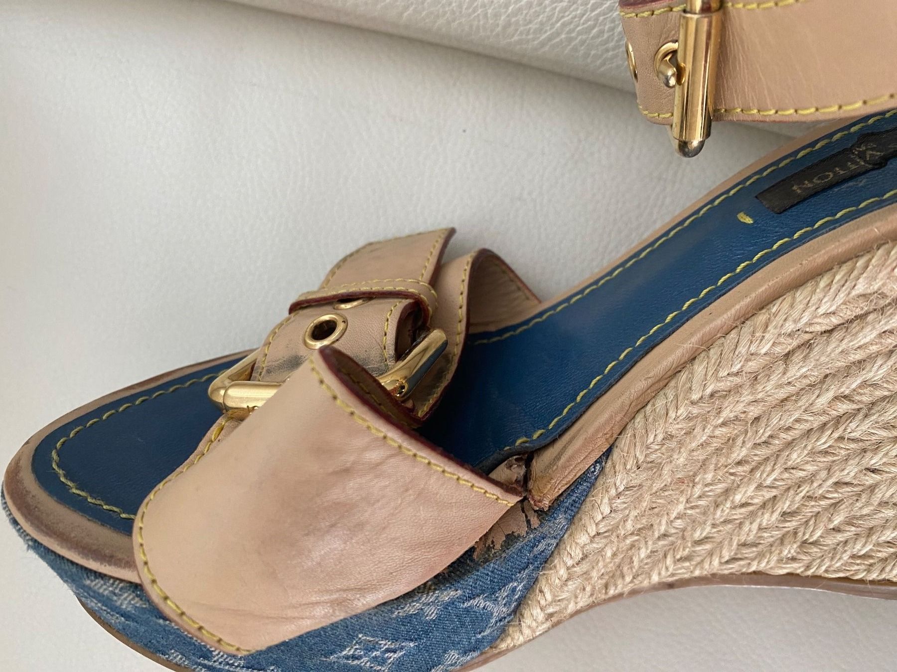 Louis Vuitton Scarpe da donna: Authentic LOUIS VUITTON Sommerschuh, Jeans, Gr. 36 – Usato da Winkel venduto da ferrari2022 7