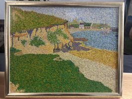 Original Gemälde - Pointillismus Stil - Top Zustand!