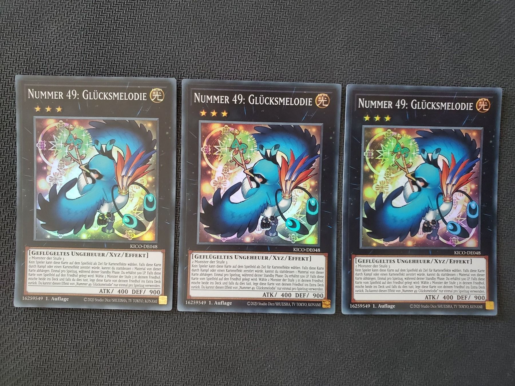 Yugioh Carte collezionabili: Yugioh Nummer 49: Glücksmelodie x 3 – Nuovo (secondo la descrizione) da Opfikon venduto da Steins_Siedlung