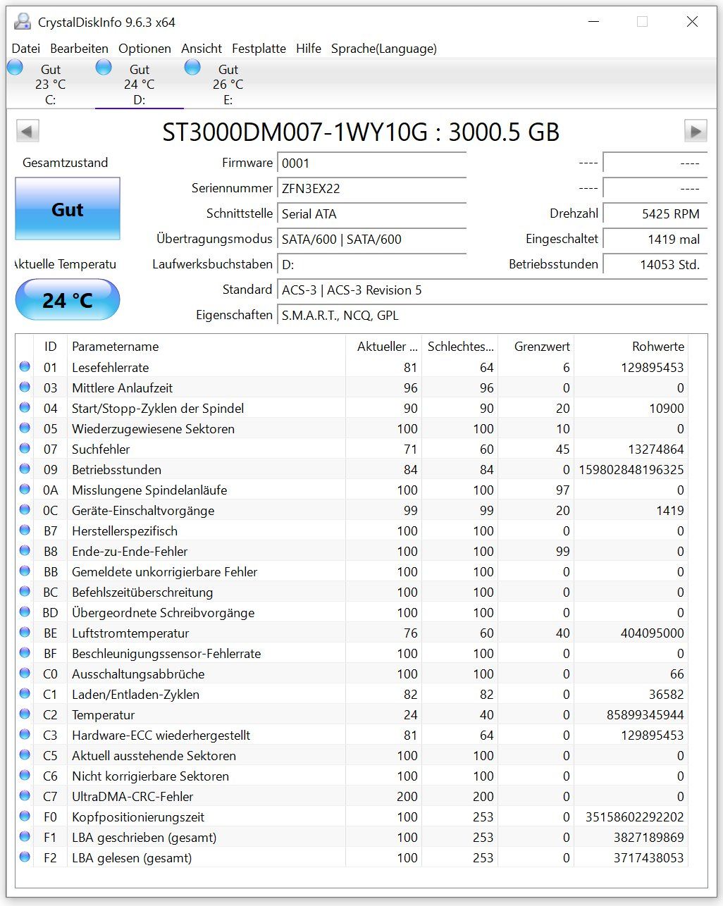 Seagate Dischi rigidi: Seagate 3.0 TB Festplatte – Usato da Meilen venduto da speedliq 2