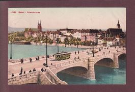 BASEL - Rheinbrücke - Tram - 1911