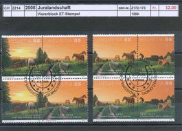 2008 "Juralandschaft" - Zusammendruckpaare, ET - Stempel