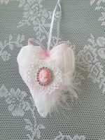 Geschenk Herz Deko Shabby Chic Spitze Muttertag Geburtstag