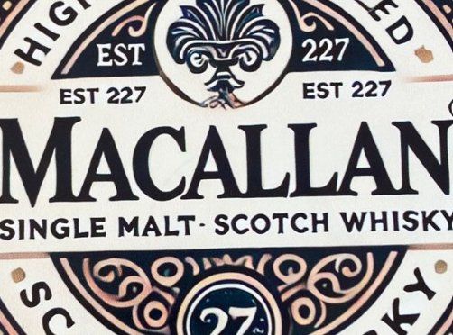 Macallan Bevande alcoliche: Macallan Single Malt Whisky - Schönes Blechschild – Nuovo e nell'imballaggio originale da Bremgarten AG venduto da Eurotiz