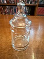 Glasdose mit Deckel leer 17cm Höhe guter Zustand