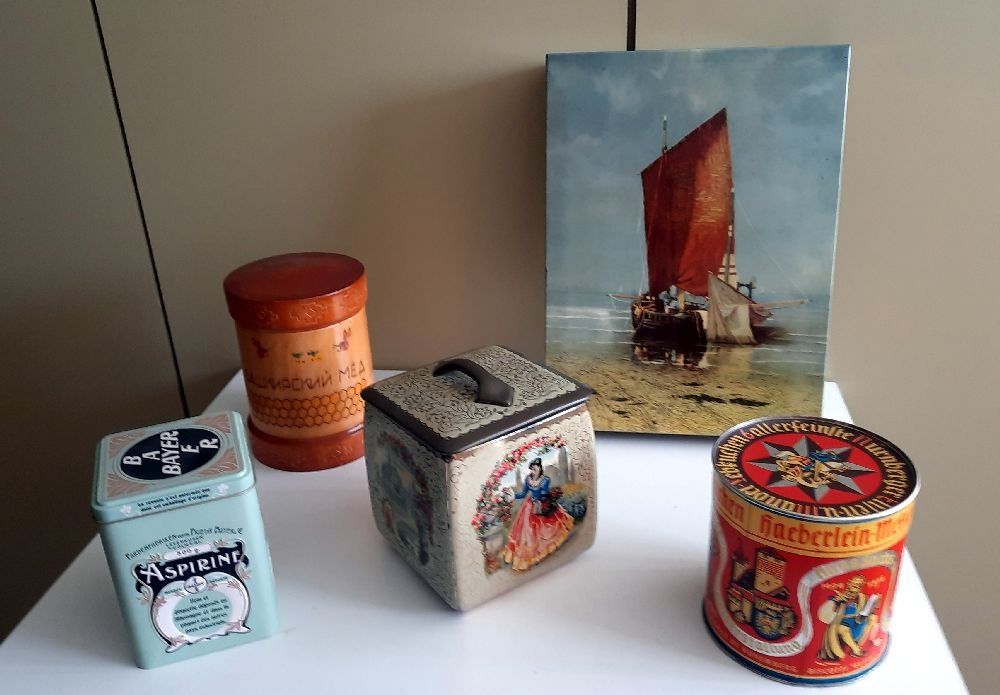 Barattoli: 5 antike Dosen – Usato da Eschenbach venduto da Alicekunst 3