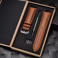 Bracelet de montre en cuir de veau souple 20 mm  Noisette
