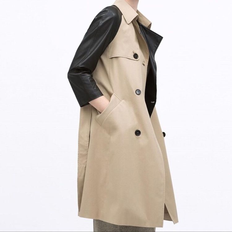 Damenmäntel Zara Mantel Aus Kunstleder ?ZARA? Trench Coat Mantel